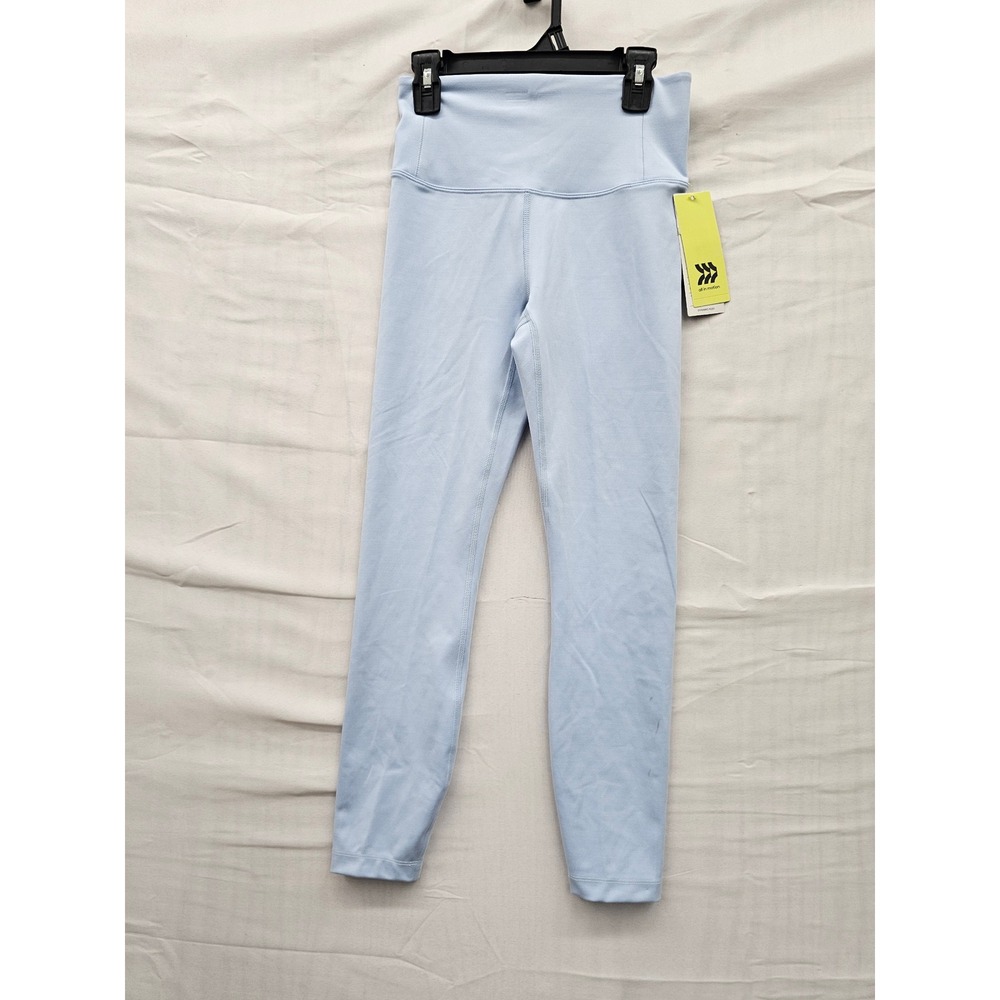 All in Motion Womens High Rise Leggings Blue Polyester Blend Athletic Size Small